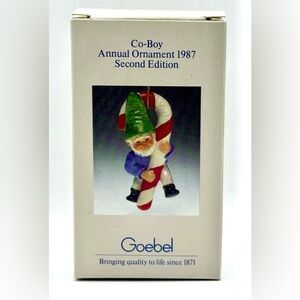 Goebel West Germany 1987 Co-boy gnome Annual Ornament -2nd Edition, hand painted